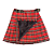 Kilt Feminina de Gabardine - Xadrez Vermelha - Imagem 2