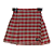 Kilt Feminina de Gabardine - Xadrez Vermelha e Branca - Imagem 1