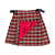 Kilt Feminina de Gabardine - Xadrez Vermelha e Branca - Imagem 2