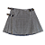Kilt Masculina em Tecido Dupla Estampa  - Furta-cor - Cinza e Preto - Imagem 1