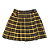 Mini-Kilt Feminina em Gabardine - Preta e Amarela - Imagem 1