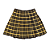 Mini-Kilt Feminina em Gabardine - Preta e Amarela - Imagem 3