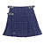 Kilt Masculina em Gabardine Italiano -  Azul Xadrez - Imagem 1