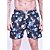 Short Praia Sergi Romero - Floral Azul c/ Preto - Imagem 1