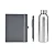 Kit Garrafa, Caderno E Caneta - Cinza/Prata - Imagem 2