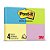 Bloco Adesivo Post-it 4 Cores Neon 38x50mm 3M - Imagem 1