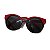 Óculos De Sol Infantil Redondo Preto Com Vermelho - Imagem 1