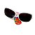 Óculos De Sol Infantil Quadrado Branco E Rosa - Imagem 1