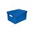 Caixa Organizadora The Best Box M 370x280x212 Azul Polibras - Imagem 3