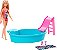 Boneca Barbie Piscina Glam Com Boneca GHL91 Mattel - Imagem 2