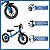Bicicleta De Equilíbrio Balance Bike Aro 12 Azul Nathor - Imagem 2