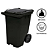 Cesto De Lixo Com Roda 240 Litros Preto C240PR Bralimpia - Imagem 1