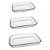 Conjunto De Assadeira Retangular Clear Com 3 Peças CXKP-L3 Diamonds - Imagem 2