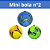 Mini Bola de futebol de PVC N° 2 Cores - Imagem 1