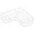 Cantoneira Aramado Autoadesivo Branca 23x23x6cm BC23336 Bons Cheff - Imagem 2