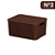 Caixa Organizadora Rattan Marrom Café N°2 2054 Plasnew - Imagem 1