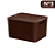 Caixa Organizadora Rattan Marrom Café N°3 2064 Plasnew - Imagem 1