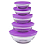 Conjunto De Pote De Vidro Com Tampa De Plastico Com 5 Peças 0481 Praticasa - Imagem 1