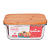 Pote De Vidro Com Tampa Hermetica De Madeira 750ml 4731 Splendo - Imagem 1