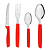 Conjunto De Talher Inox Vermelho 25 Peças SL0774 Original - Imagem 2