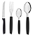 Conjunto De Talher Inox Preto 16 Peças SL0191 Original - Imagem 2