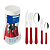 Conjunto De Talher Inox Leme Vermelho 20 Peças 23198/718 Tramontina - Imagem 2