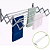 Varal De Parede Sanfonado De Aluminio 80cm Jurerê Master - Imagem 1