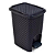 Lixeira Com Pedal Retratil De Plástico Preto 7 Litros 25738 Arqplast - Imagem 1