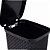 Lixeira Com Pedal Retratil De Plástico Preto 7 Litros 25738 Arqplast - Imagem 2