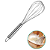Fouet Batedor De Clara Manual Inox 25cm TOP0757 Top Util - Imagem 1