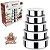 Conjunto De Potes Inox Com 5 Peças BC23393 Bons Cheff - Imagem 1