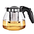 Chaleira De Vidro Com Infusor Inox 950ml TRC6688 Top Rio - Imagem 1