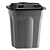 Cesto Fechado Com Tampa Preto 51 Litros Santana - Imagem 1