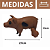 Porquinha Com Filhote Animais Da Fazenda 523 Bee Toys - Imagem 2