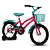 Bicicleta Drika Pink E Azul Turquesa Aro 16 Stone Bike - Imagem 1