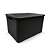Caixa Organizadora Rattan Preta 7 Litros 25588 Plasnew - Imagem 3