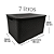 Caixa Organizadora Rattan Preta 7 Litros 25588 Plasnew - Imagem 1