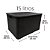 Caixa Organizadora Rattan Preta 15 Litros 25593 Plasnew - Imagem 1