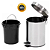 Lixeira Com Pedal Inox E Balde Interno Removível 3 Litros Belakaza - Imagem 4