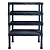 Estante Atena De Plástico Rattan Preta 25810 Arqplast - Imagem 2