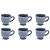 Conjunto De Xícaras Glaze Cinza 100ml Com 6 Peças  JGXC089 Hauskraft - Imagem 1