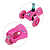 Patinete Irado Com 3 Rodas E Luz ZB847 Rosa Art Brink - Imagem 3
