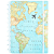 Caderno By Gocase Mapa Mundi Azul Grande CIGD4095 Caderno Inteligente - Imagem 1