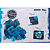 Patins Roller Ajustavel Com Luz Azul M 34 Ao 38 PLU24160-MMAZ Unik - Imagem 1