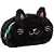 Estojo Médio Pelúcia Purrfect Cat Preto Tilibra - Imagem 1