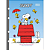 Refil Tiliflex Para Caderno Argolado Colegial Snoopy 80 Folhas Tilibra - Imagem 1