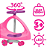 Super Car Rosa E Roxo 1405 Unitoys - Imagem 2