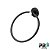 Kit de Metal Acessórios Para Banheiro Aço Inox 5 Peças Stander Color Preto Fosco - Imagem 4