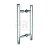 Puxador Duplo Alumínio 50 Cm Porta Pivotante Redondo - Imagem 1