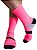 Meia De Ciclismo Vistho Com Refletivo Rosa Luminoso/Cinza/Preto/Branco - Tam.39/43 - Imagem 3